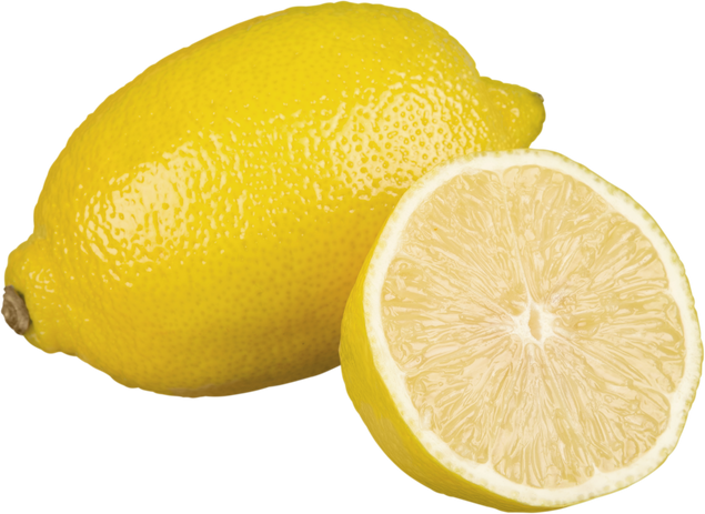 Whole and Half Lemon - Isolated